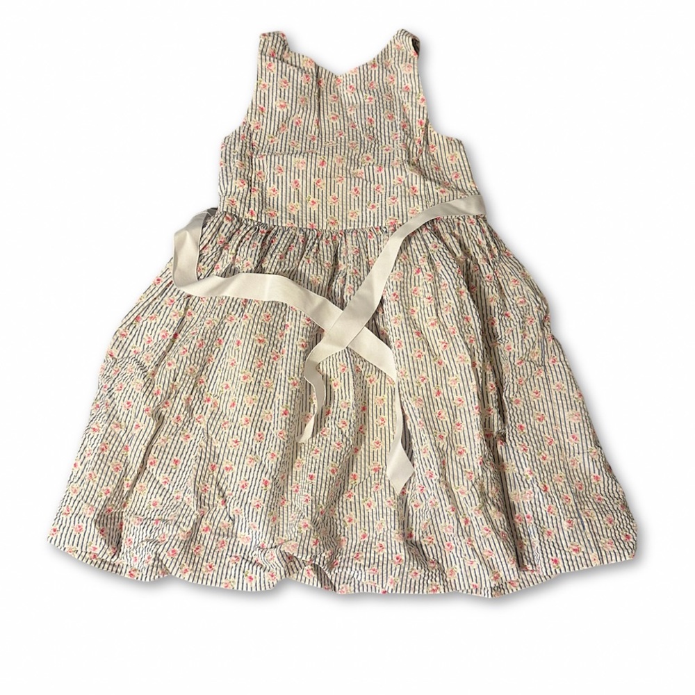 Polo Ralph Lauren Girl’s Floral Striped Seersucker Dress Size 6